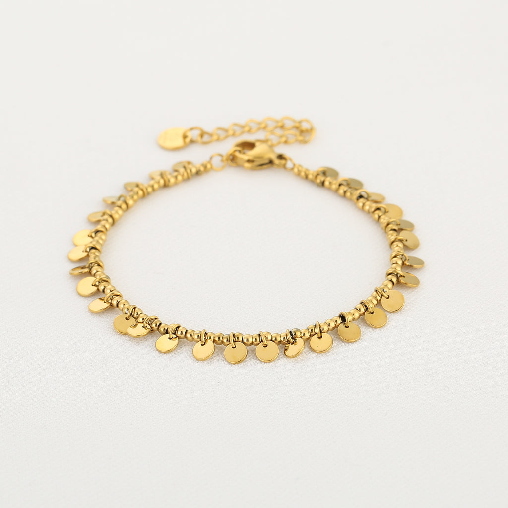 Muntjes armband - goud