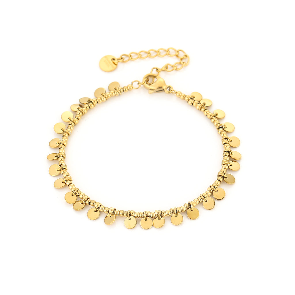 Muntjes armband - goud