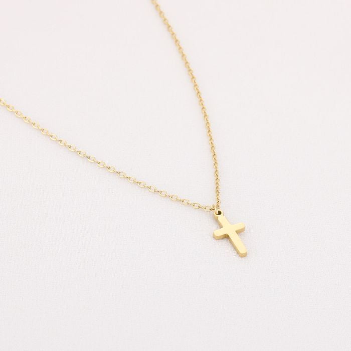 Ketting kruis - goud