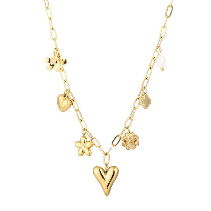 Bedel ketting - charms - goud