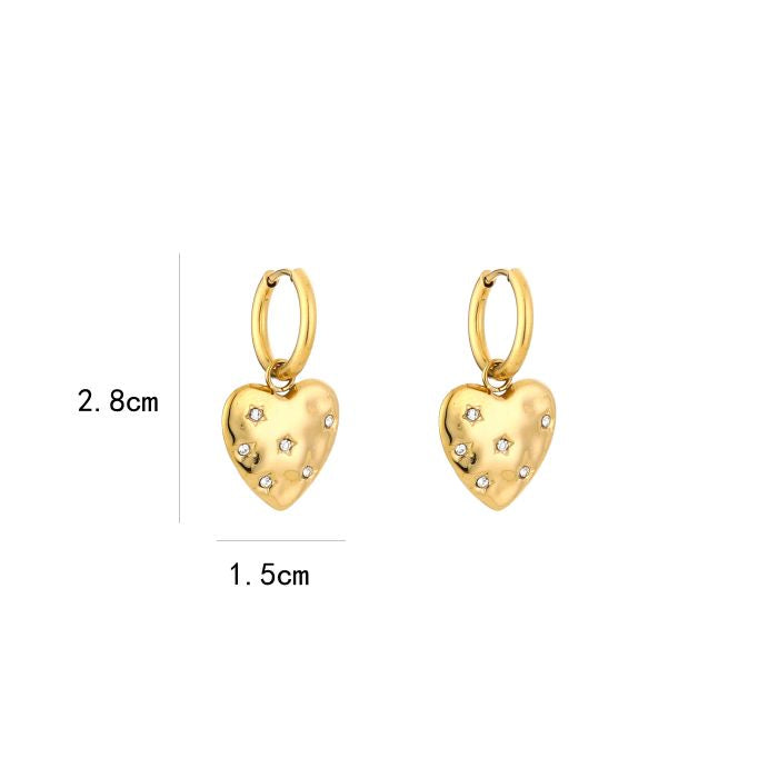 Hartjes oorbellen - goud