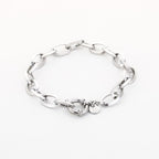 Schakel armband met slotje ( goed voor losse bedels ) - zilver