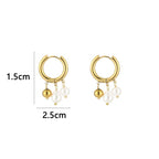 Parels oorbellen bedels - goud