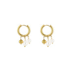 Parels oorbellen bedels - goud