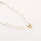 12mm parel ketting - white