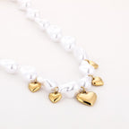 Kralen ketting met bedels - pearl