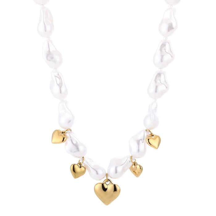 Kralen ketting met bedels - pearl