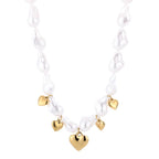 Kralen ketting met bedels - pearl