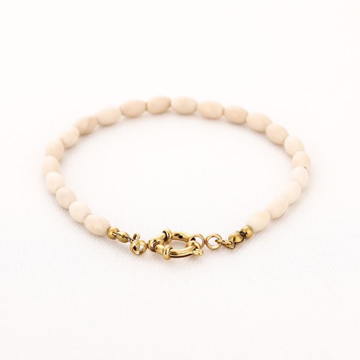 Kralen armband - beige