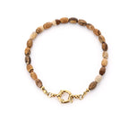 Kralen armband - khaki