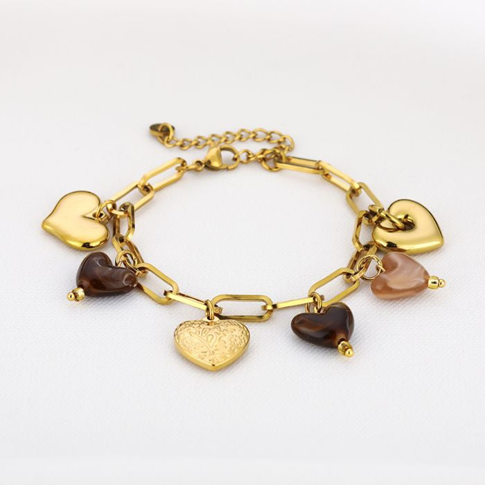 Armband met bedels - goud