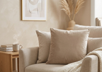 Kussen Teddy/beige 45 x 45 cm