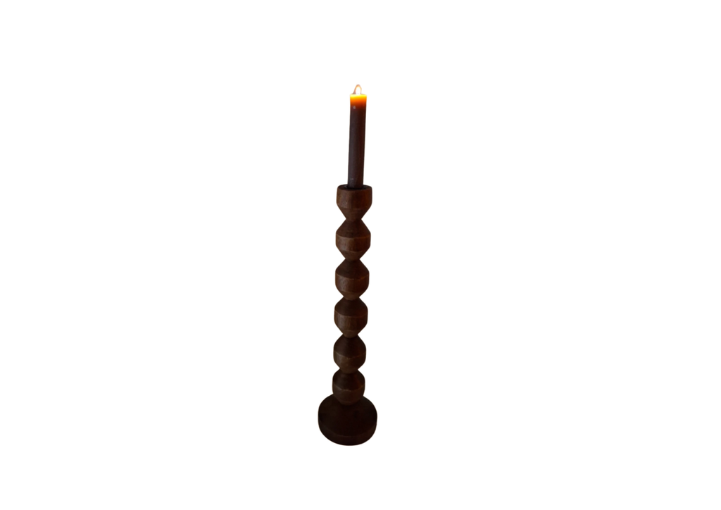Kandelaar Hout bruin, 37 cm