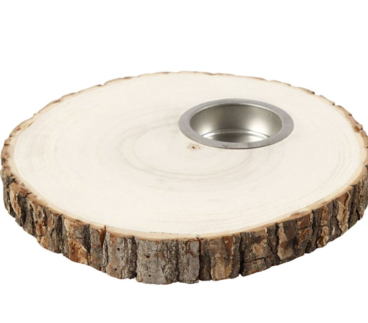Waxinelichthouder boomschijf