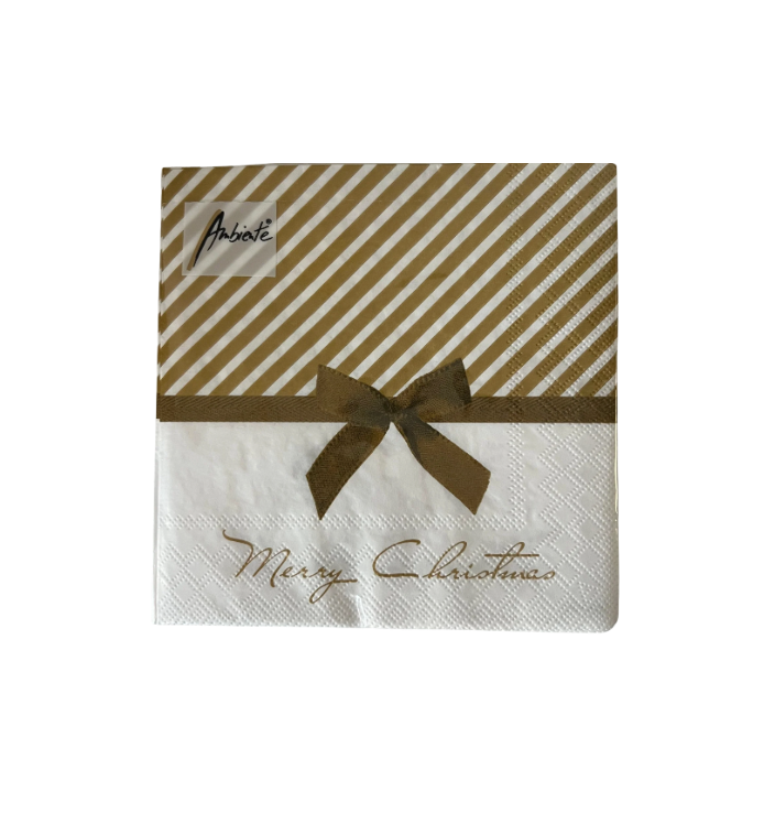 Napkin 33 christmas bow gold