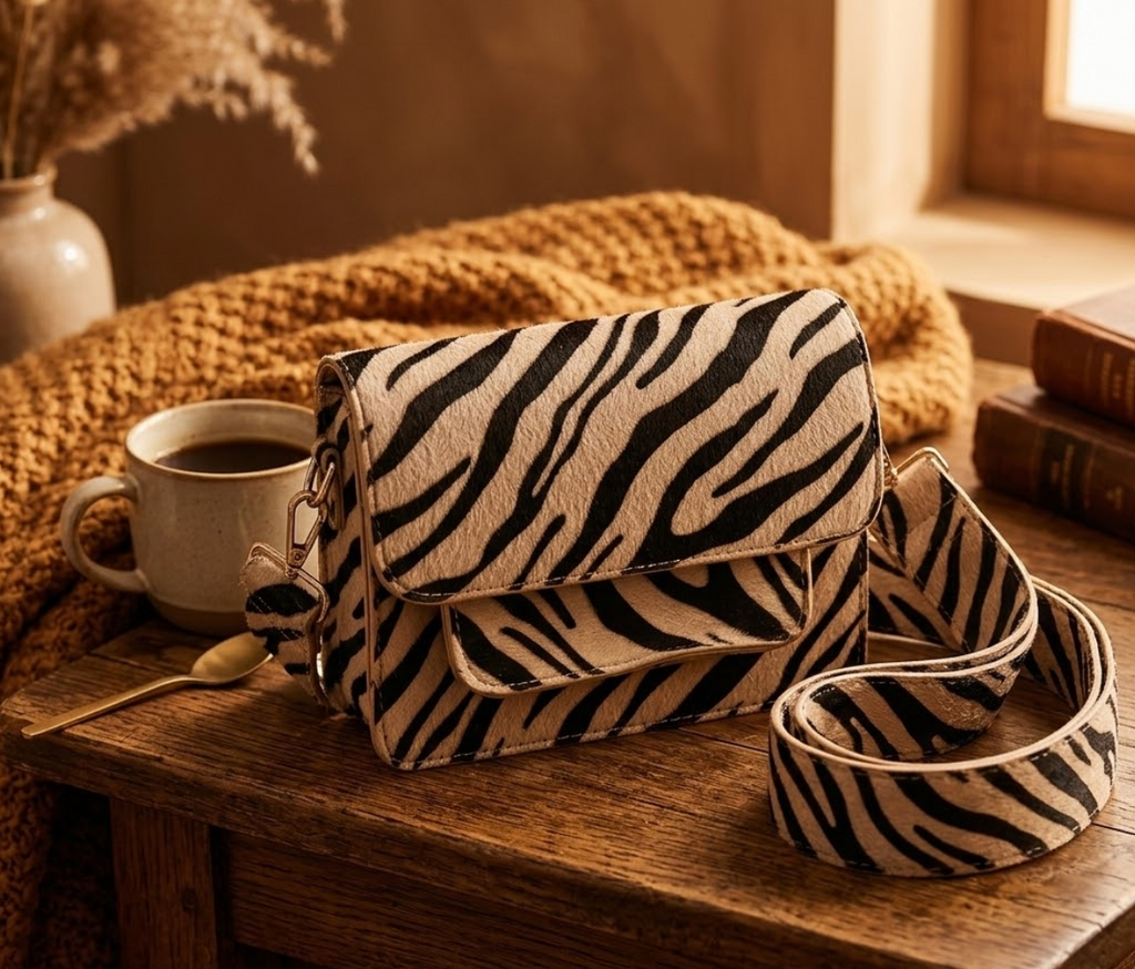 Dierenprint schouder tas - zebra