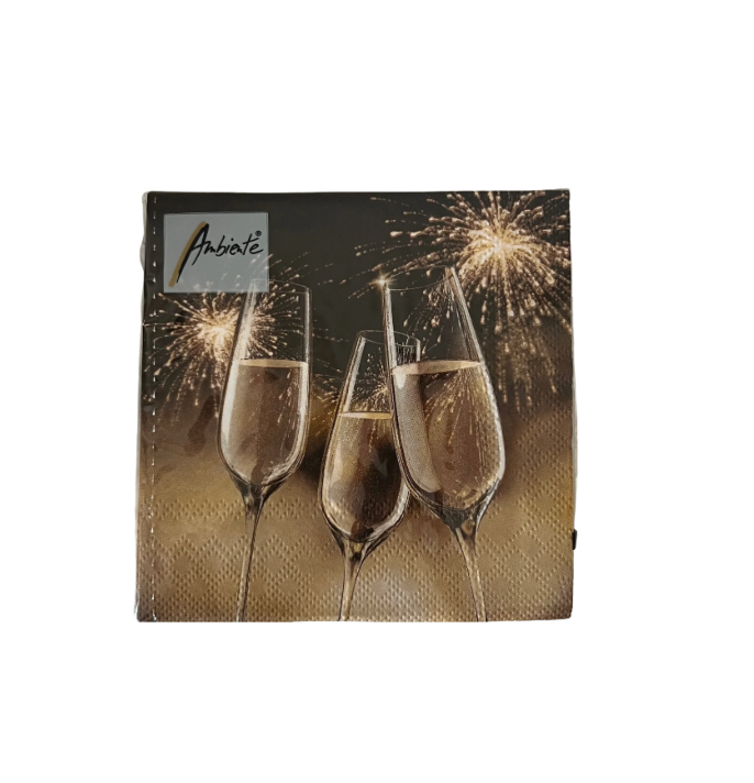 Napkin 25  celebration gold
