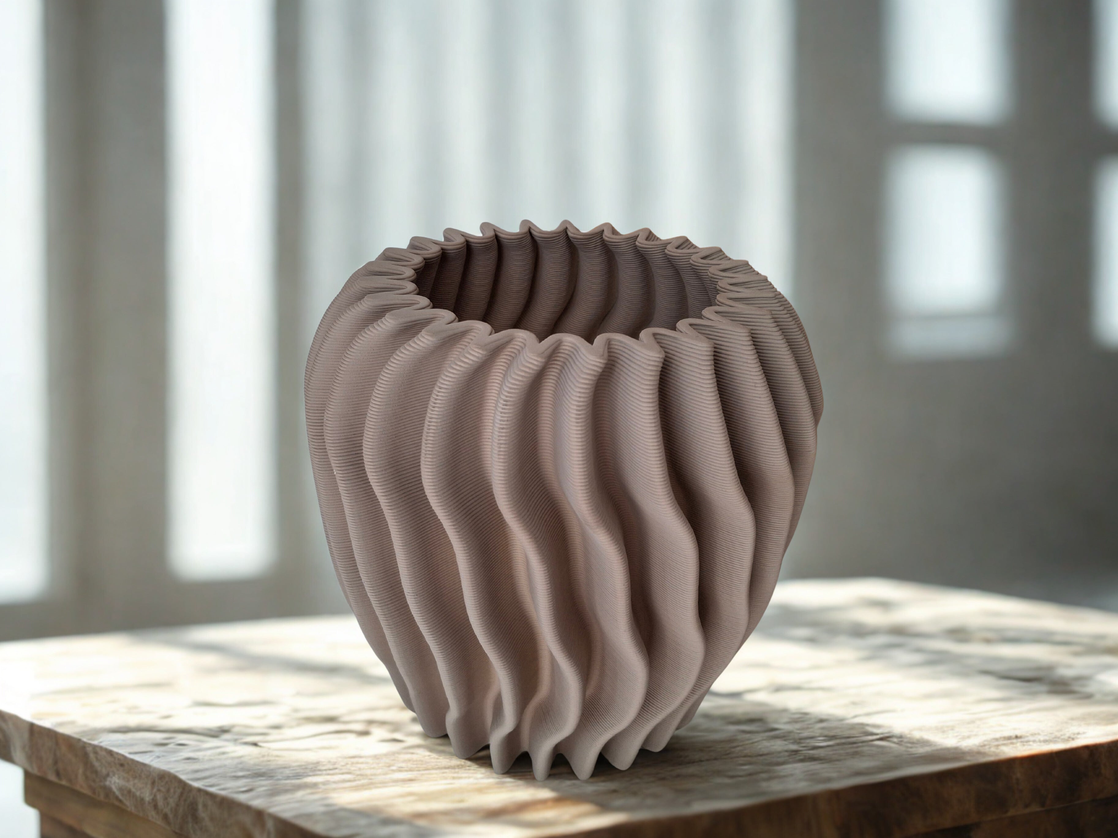 Vaas Hongmao 3D geprint  bruin, 17 x 18 cm