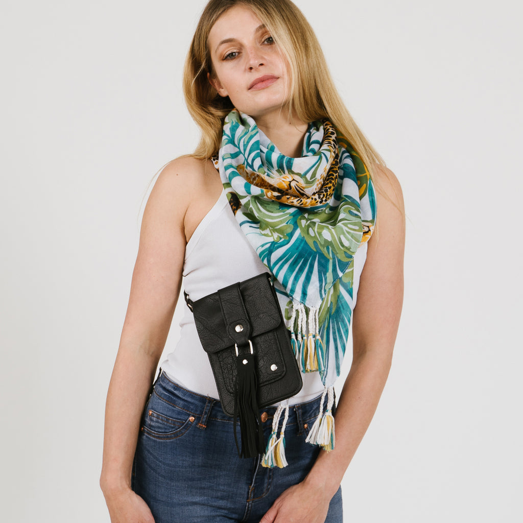 Telefoontasje - zwart