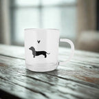 Clayre & Eef Theeglas Tekkel 200 ml. 11 x 8 x 9 cm.