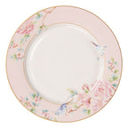 Clayre & Eef Dinerbord Ø 27 cm Roze Wit Porselein Bloemen