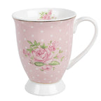 Clayre & Eef Mok 300 ml Roze Paars Porselein Rozen