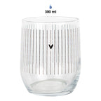 Clayre & Eef Waterglas 300 ml Transparant Glas Hart