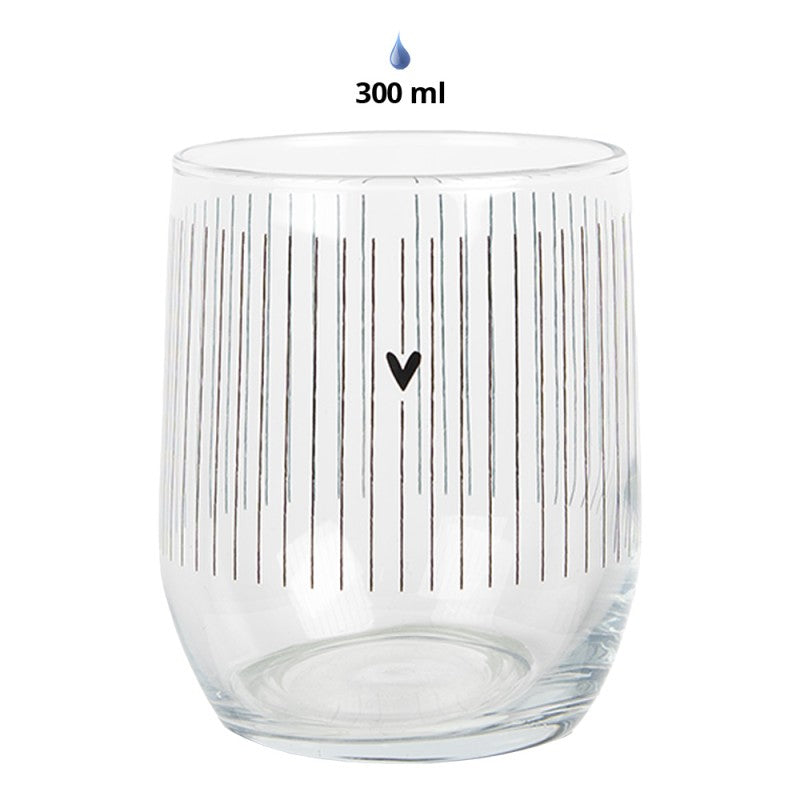 Clayre & Eef Waterglas 300 ml Transparant Glas Hart