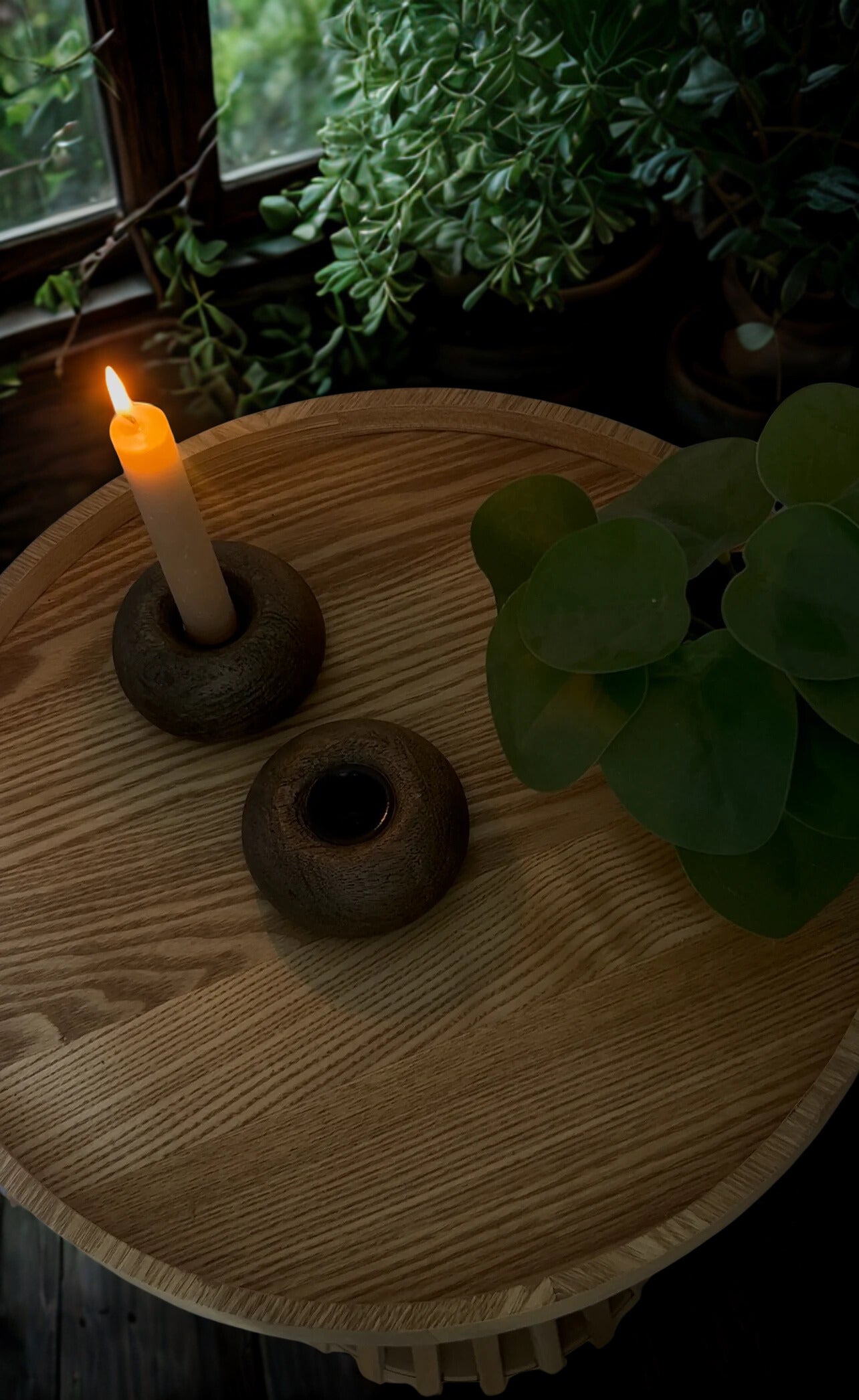 Kandelaar hout Ø 9 cm