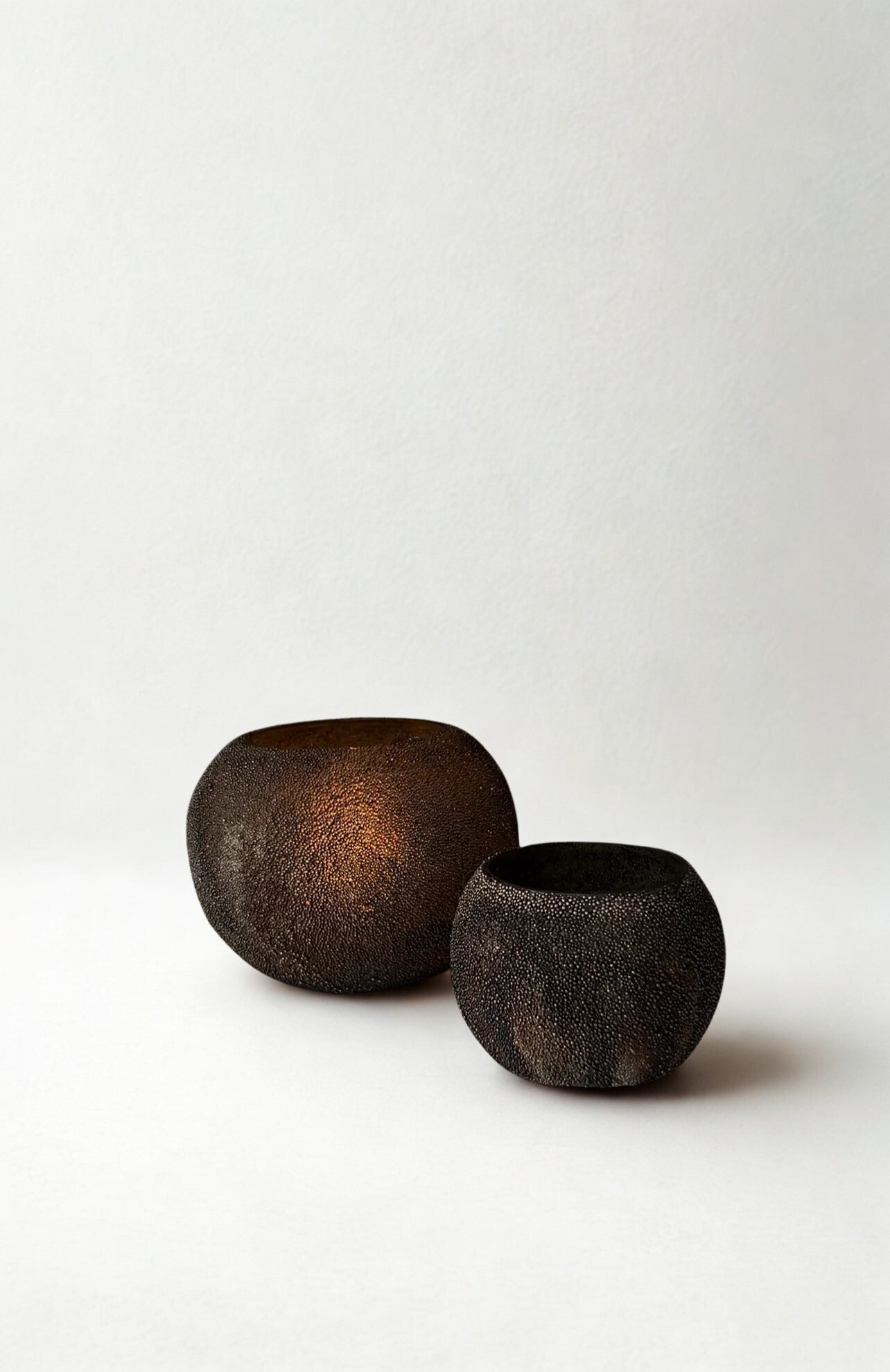 Theelicht set Colmore Votive Brown glass mosaic